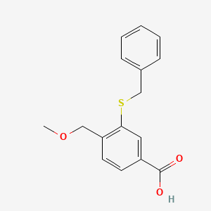 3-(Benzylsulfanyl)-4-(methoxymethyl)benzoic acid