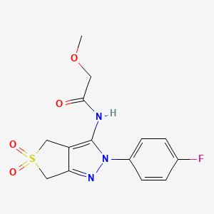 N-[2-(4-fluorophenyl)-5,5-dioxo-4,6-dihydrothieno[3,4-c]pyrazol-3-yl]-2-methoxyacetamide