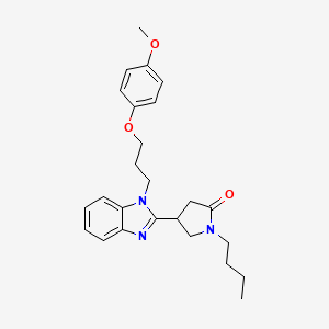 1-butyl-4-{1-[3-(4-methoxyphenoxy)propyl]-1H-benzimidazol-2-yl}pyrrolidin-2-one