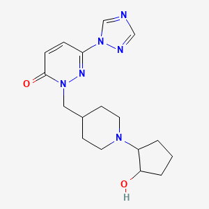 molecular formula C17H24N6O2 B2946339 2-{[1-(2-羟基环戊基)哌啶-4-基]甲基}-6-(1H-1,2,4-三唑-1-基)-2,3-二氢哒嗪-3-酮 CAS No. 2196212-84-5