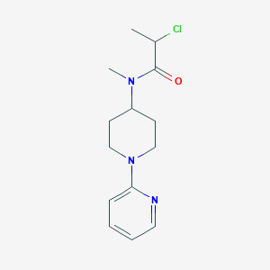 molecular formula C14H20ClN3O B2946342 2-Chloro-N-methyl-N-(1-pyridin-2-ylpiperidin-4-yl)propanamide CAS No. 2411220-29-4