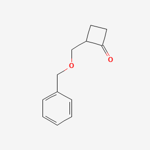 molecular formula C12H14O2 B2946352 2-[(Benzyloxy)methyl]cyclobutan-1-one CAS No. 294868-56-7