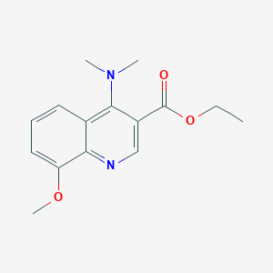 molecular formula C15H18N2O3 B2946356 Ethyl 4-(dimethylamino)-8-methoxyquinoline-3-carboxylate CAS No. 1018135-37-9