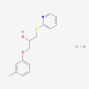 molecular formula C15H18ClNO2S B2946357 1-(Pyridin-2-ylthio)-3-(m-tolyloxy)propan-2-ol hydrochloride CAS No. 1331327-71-9