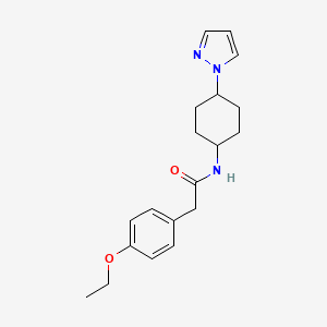 2-(4-ethoxyphenyl)-N-[4-(1H-pyrazol-1-yl)cyclohexyl]acetamide