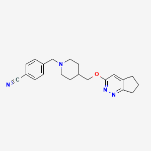4-[[4-(6,7-Dihydro-5H-cyclopenta[c]pyridazin-3-yloxymethyl)piperidin-1-yl]methyl]benzonitrile