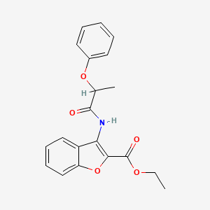 molecular formula C20H19NO5 B2946365 Ethyl 3-(2-phenoxypropanamido)benzofuran-2-carboxylate CAS No. 847405-95-2