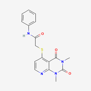 2-(1,3-dimethyl-2,4-dioxopyrido[2,3-d]pyrimidin-5-yl)sulfanyl-N-phenylacetamide