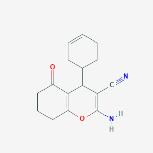2-amino-4-(cyclohex-3-en-1-yl)-5-oxo-5,6,7,8-tetrahydro-4H-chromene-3-carbonitrile