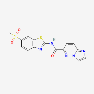 N-(6-methanesulfonyl-1,3-benzothiazol-2-yl)imidazo[1,2-b]pyridazine-6-carboxamide
