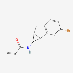 molecular formula C13H12BrNO B2946385 N-(3-Bromo-1,1a,6,6a-tetrahydrocyclopropa[a]inden-1-yl)prop-2-enamide CAS No. 2411276-33-8
