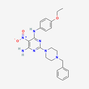 2-(4-benzylpiperazin-1-yl)-N-(4-ethoxyphenyl)-5-nitropyrimidine-4,6-diamine