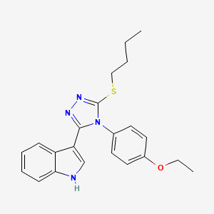 3-[5-(butylsulfanyl)-4-(4-ethoxyphenyl)-4H-1,2,4-triazol-3-yl]-1H-indole