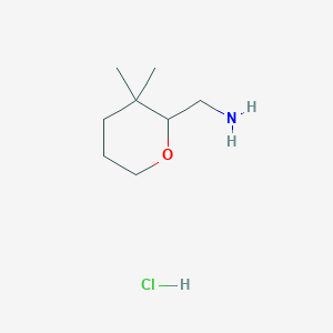 (3,3-Dimethyloxan-2-yl)methanamine hydrochloride