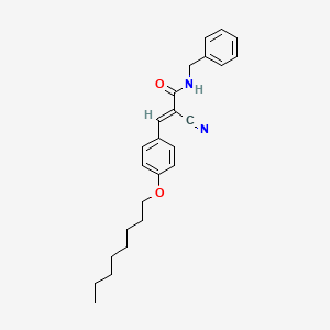 molecular formula C25H30N2O2 B2946403 (E)-N-苄基-2-氰基-3-(4-辛氧基苯基)丙-2-烯酰胺 CAS No. 477972-56-8