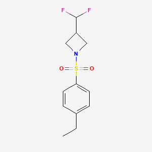 molecular formula C12H15F2NO2S B2946408 3-(Difluoromethyl)-1-((4-ethylphenyl)sulfonyl)azetidine CAS No. 2320503-57-7
