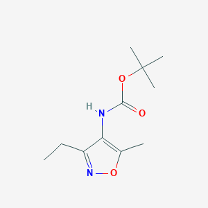 molecular formula C11H18N2O3 B2946413 tert-butyl N-(3-ethyl-5-methyl-1,2-oxazol-4-yl)carbamate CAS No. 1423027-41-1