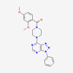 molecular formula C23H23N7O3 B2946419 (2,4-dimethoxyphenyl)(4-(3-phenyl-3H-[1,2,3]triazolo[4,5-d]pyrimidin-7-yl)piperazin-1-yl)methanone CAS No. 920405-24-9
