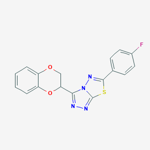 3-(2,3-Dihydro-1,4-benzodioxin-3-yl)-6-(4-fluorophenyl)-[1,2,4]triazolo[3,4-b][1,3,4]thiadiazole