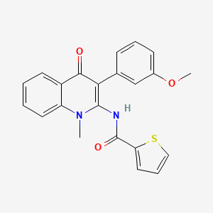 N-[3-(3-methoxyphenyl)-1-methyl-4-oxo-1,4-dihydroquinolin-2-yl]thiophene-2-carboxamide