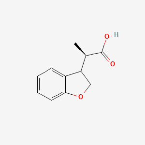 molecular formula C11H12O3 B2946425 (2R)-2-(2,3-Dihydro-1-benzofuran-3-yl)propanoic acid CAS No. 2248213-28-5