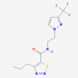 4-propyl-N-(2-(3-(trifluoromethyl)-1H-pyrazol-1-yl)ethyl)-1,2,3-thiadiazole-5-carboxamide