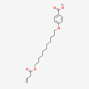 molecular formula C22H32O5 B2946441 4-{[11-(3-Butenoyloxy)undecyl]oxy}benzenecarboxylic acid CAS No. 141522-67-0