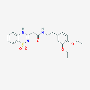 N-(3,4-diethoxyphenethyl)-2-(1,1-dioxido-2H-benzo[e][1,2,4]thiadiazin-3-yl)acetamide