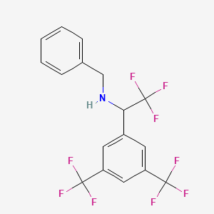 Benzyl({1-[3,5-bis(trifluoromethyl)phenyl]-2,2,2-trifluoroethyl})amine
