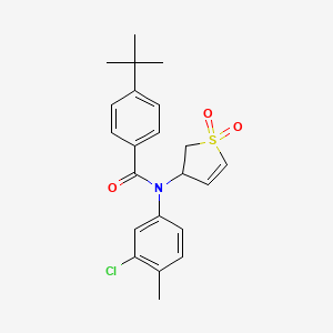 4-(tert-butyl)-N-(3-chloro-4-methylphenyl)-N-(1,1-dioxido-2,3-dihydrothiophen-3-yl)benzamide