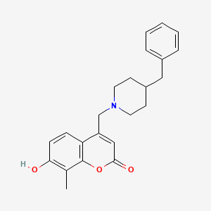 4-((4-benzylpiperidin-1-yl)methyl)-7-hydroxy-8-methyl-2H-chromen-2-one
