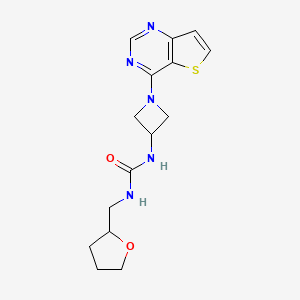 1-(Oxolan-2-ylmethyl)-3-(1-thieno[3,2-d]pyrimidin-4-ylazetidin-3-yl)urea