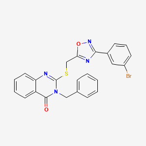 3-benzyl-2-(((3-(3-bromophenyl)-1,2,4-oxadiazol-5-yl)methyl)thio)quinazolin-4(3H)-one