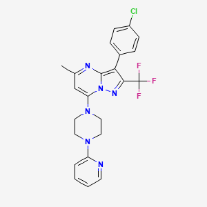 3-(4-Chlorophenyl)-5-methyl-7-(4-pyridin-2-ylpiperazin-1-yl)-2-(trifluoromethyl)pyrazolo[1,5-a]pyrimidine