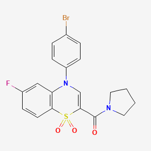 molecular formula C19H16BrFN2O3S B2946492 1-(2-{[(环己氨基)羰基]氨基}乙基)-N-异丙基-1H-1,2,3-苯并三唑-5-磺酰胺 CAS No. 1029747-25-8