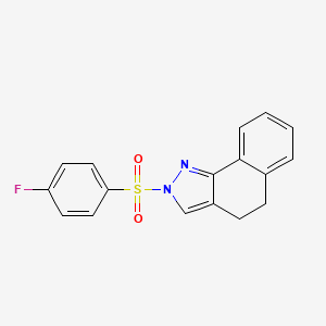 2-[(4-fluorophenyl)sulfonyl]-4,5-dihydro-2H-benzo[g]indazole