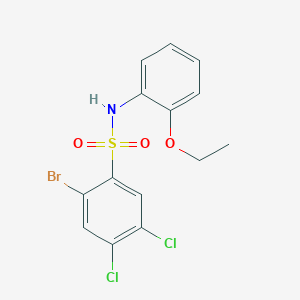molecular formula C14H12BrCl2NO3S B2946503 2-bromo-4,5-dichloro-N-(2-ethoxyphenyl)benzene-1-sulfonamide CAS No. 2415632-64-1