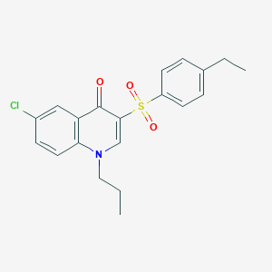 molecular formula C20H20ClNO3S B2946516 6-氯-3-((4-乙基苯基)磺酰基)-1-丙基喹啉-4(1H)-酮 CAS No. 899217-40-4