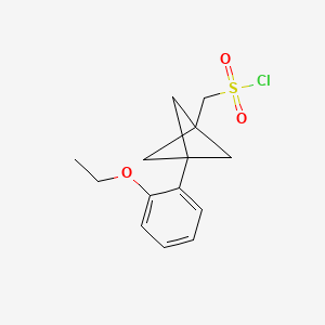 molecular formula C14H17ClO3S B2946523 [3-(2-Ethoxyphenyl)-1-bicyclo[1.1.1]pentanyl]methanesulfonyl chloride CAS No. 2287317-06-8