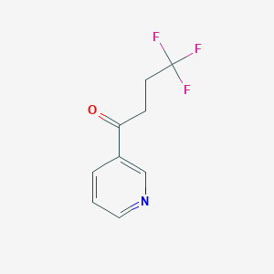 molecular formula C9H8F3NO B2946524 4,4,4-Trifluoro-1-(pyridin-3-yl)butan-1-one CAS No. 1342477-28-4