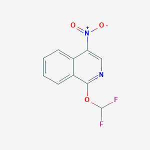 molecular formula C10H6F2N2O3 B2946529 1-(Difluoromethoxy)-4-nitroisoquinoline CAS No. 2187434-99-5