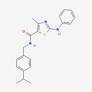 molecular formula C21H23N3OS B2946533 1-(ethylsulfonyl)-N-(3-fluorobenzyl)-3-methylpiperidine-3-carboxamide CAS No. 1243022-51-6