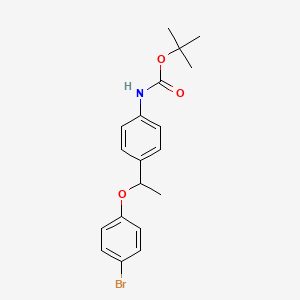 molecular formula C19H22BrNO3 B2946535 tert-butyl N-{4-[1-(4-bromophenoxy)ethyl]phenyl}carbamate CAS No. 1864058-38-7