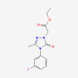 ethyl 2-[4-(3-fluorophenyl)-3-methyl-5-oxo-4,5-dihydro-1H-1,2,4-triazol-1-yl]acetate