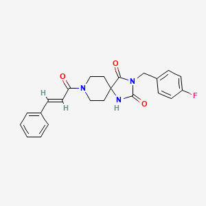 8-Cinnamoyl-3-(4-fluorobenzyl)-1,3,8-triazaspiro[4.5]decane-2,4-dione