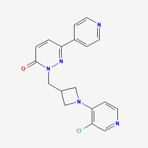 2-{[1-(3-Chloropyridin-4-yl)azetidin-3-yl]methyl}-6-(pyridin-4-yl)-2,3-dihydropyridazin-3-one
