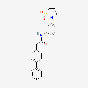 N-[3-(1,1-dioxo-1,2-thiazolidin-2-yl)phenyl]-2-(4-phenylphenyl)acetamide