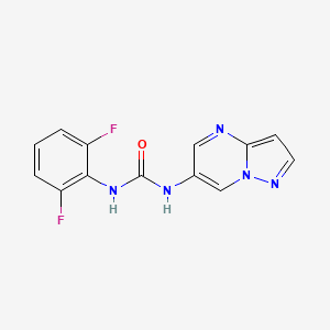 molecular formula C13H9F2N5O B2946547 1-(2,6-Difluorophenyl)-3-(pyrazolo[1,5-a]pyrimidin-6-yl)urea CAS No. 2034621-53-7