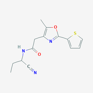 N-(1-cyanopropyl)-2-[5-methyl-2-(thiophen-2-yl)-1,3-oxazol-4-yl]acetamide