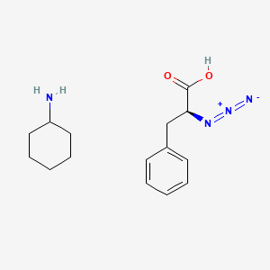 molecular formula C15H22N4O2 B2946552 (2S)-2-azido-3-phenylpropanoic acid;cyclohexanamine CAS No. 1286670-77-6